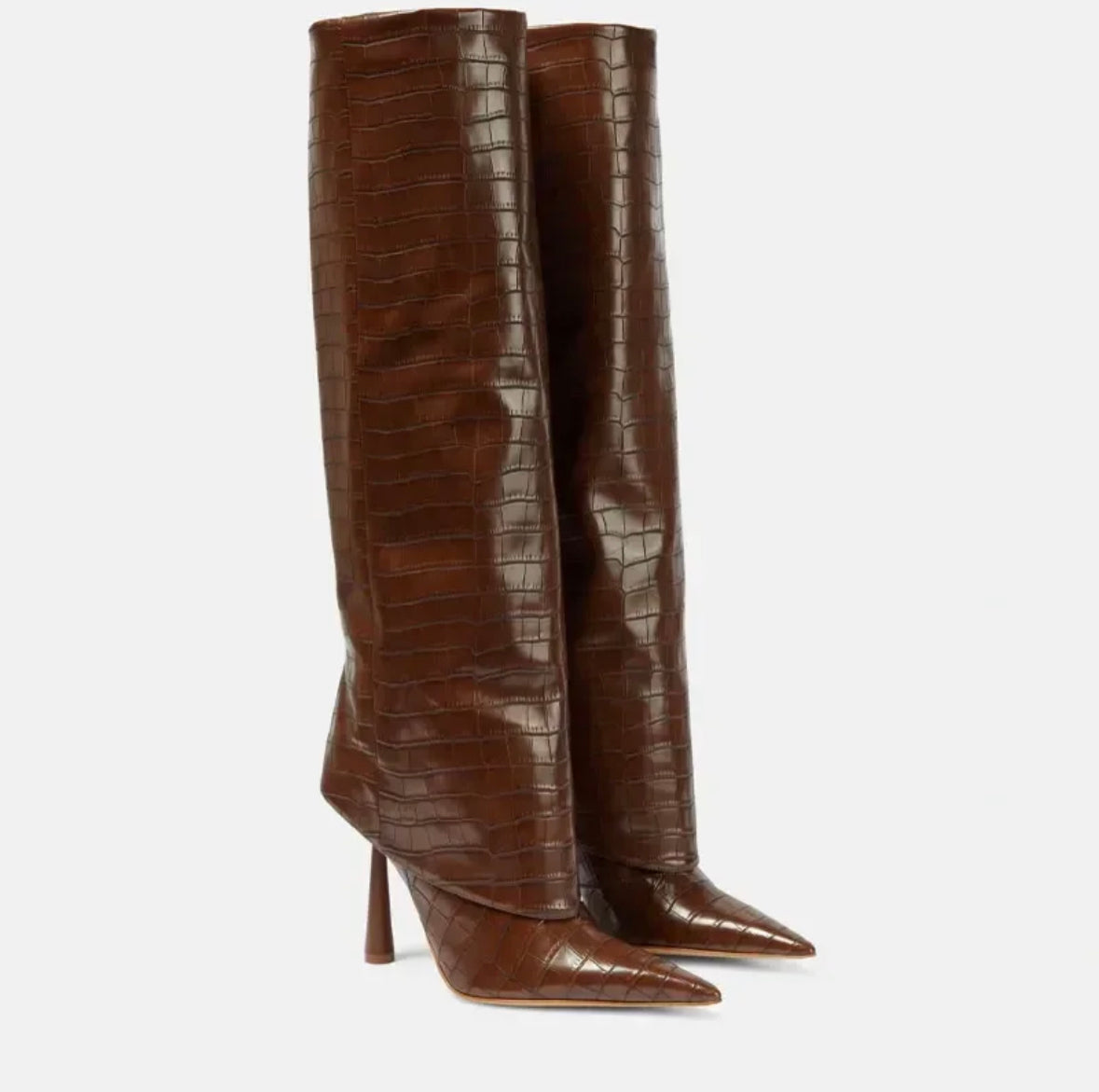 SEMA BROWN CROCO PRINT BOOTS