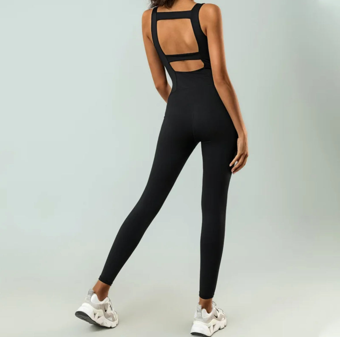 ALEXA BLACK SPORTS JUMPSUIT