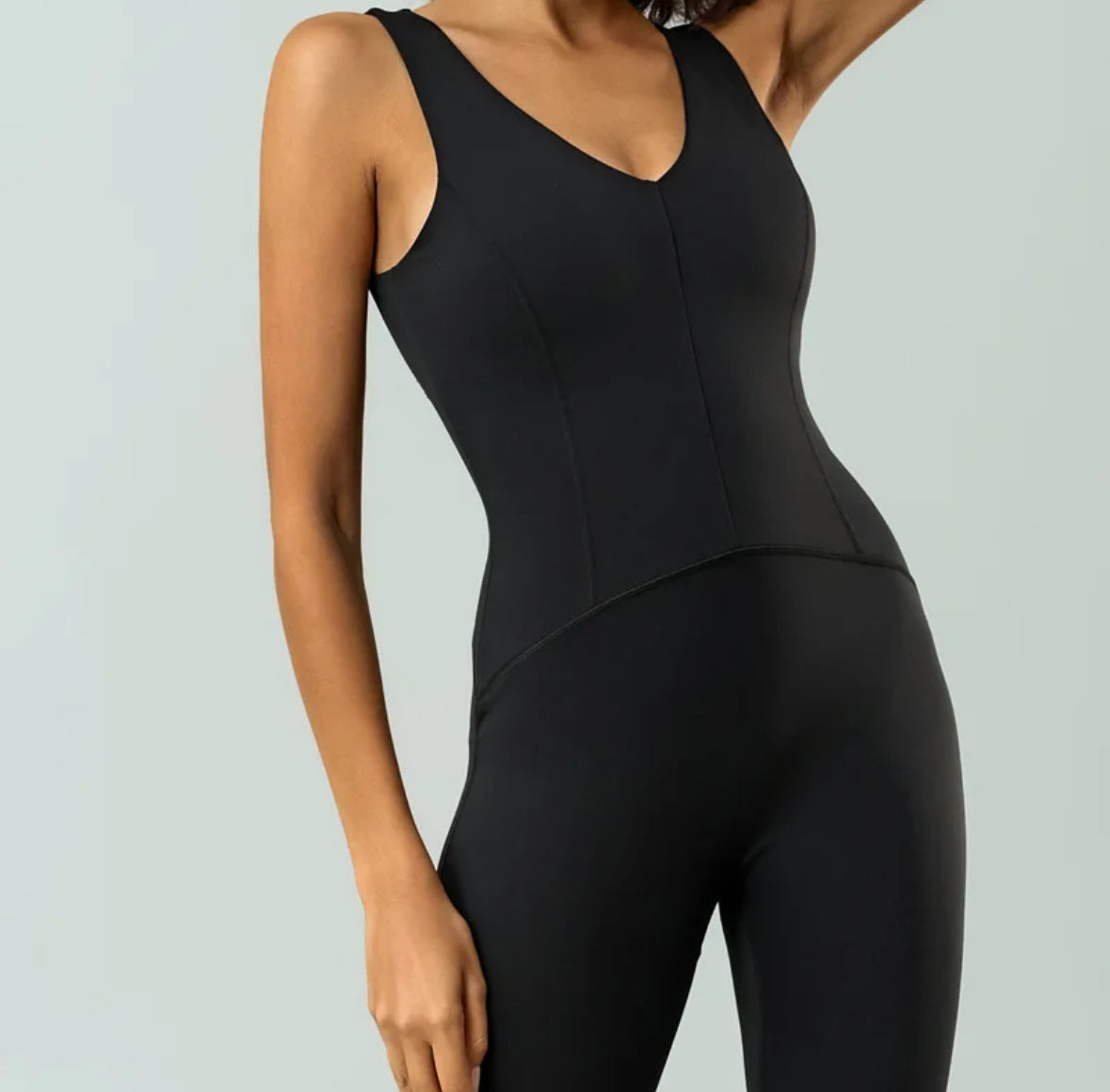 ALEXA BLACK SPORTS JUMPSUIT